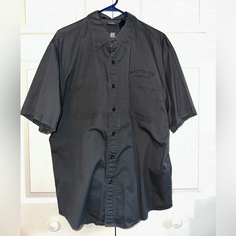 Harley-Davidson Black Casual Button Down Shirt